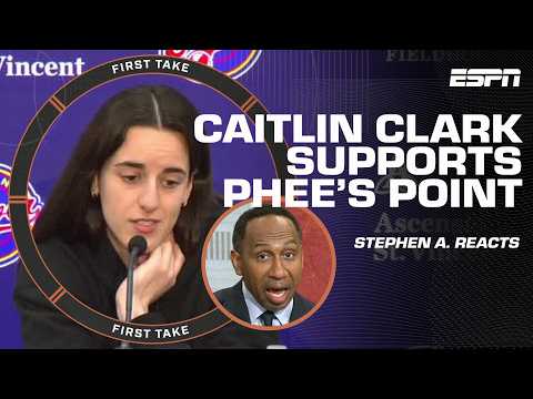 Stephen A. commends Caitlin Clark for supporting Napheesa Collier's message π€ | First Take