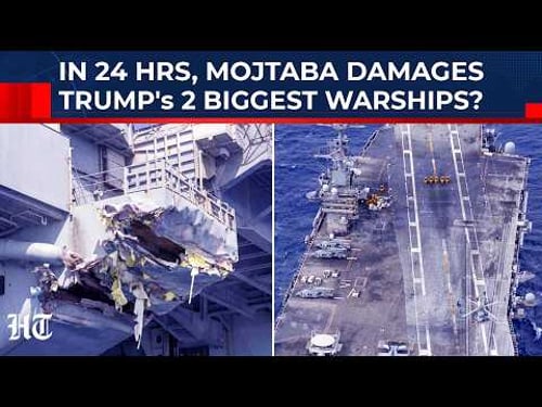 In 24 Hrs, Mojtaba Goes After USA's 2 Biggest Warships: Fire, Missiles Hit Aircraft Carriers?| Iran