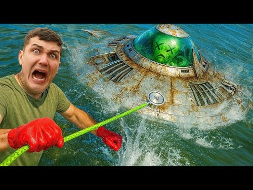 Found UFO Underwater While Magnet Fishing In REAL LIFE!