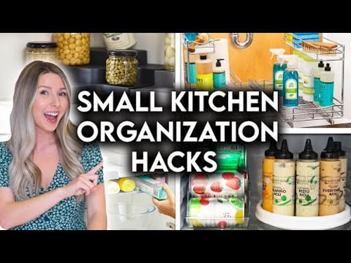 10 SPACE SAVING KITCHEN ORGANIZATION IDEAS | FRIDGE + PANTRY