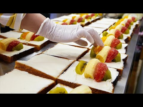 Japanese Food - AMAZING FRUIT SANDWICH Tokyo Japan