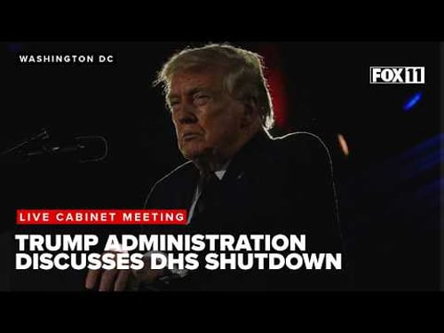 President Trump convenes Cabinet as DHS shutdown disrupts airports, strains TSA