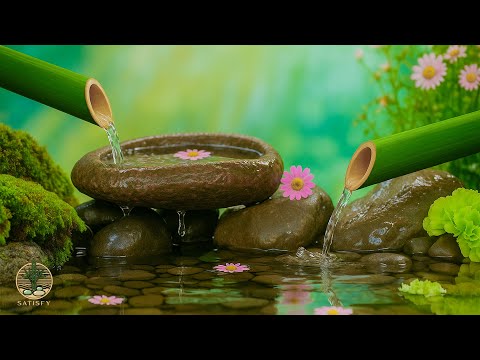 Relaxing Music Heal the Mind, Body and Soul 🌿 Bamboo Water Sounds, Sleep Music, Meditation, Insomnia