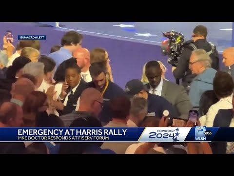 County's chief doctor responds to medical emergency during Kamala Harris rally