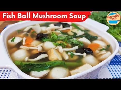 Light & Healthy Fish Ball Mushroom Soup