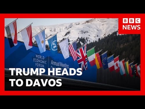 President Trump heads to Davos as Greenland tensions rise | BBC News