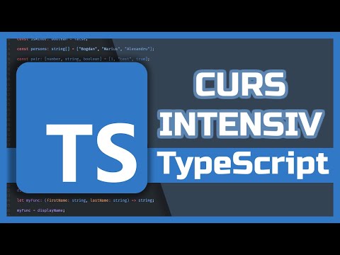 Curs intensiv TypeScript | Învață TypeScript în 2 ore