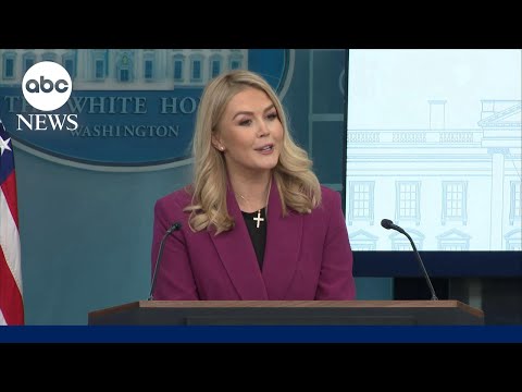 Karoline Leavitt, youngest White House press secretary, makes briefing room debut