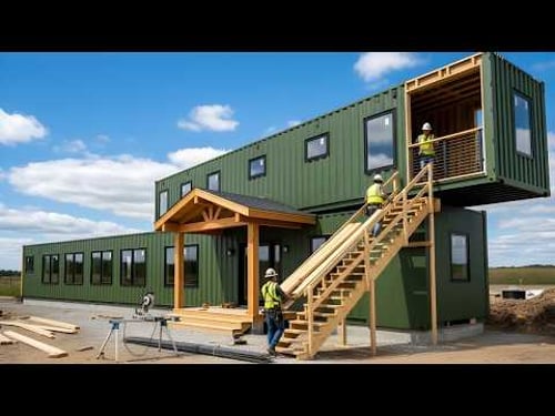 Man Builds an Amazing House Using Just 2 SHIPPING CONTAINERS