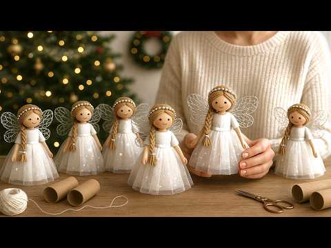 Anyone Can Make Those Christmas Angels Using Just Cardboard Tubes!