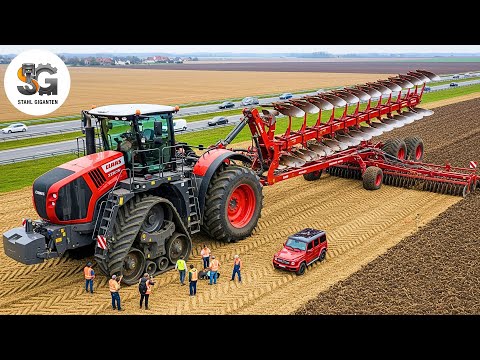 Wie der CLAAS XERION mit fast 1200 PS den Boden bearbeitet | 85 GIGANTISCHE LANDMASCHINEN