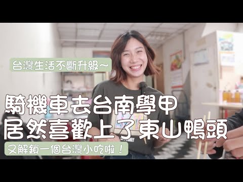 【千元遊學甲】台灣生活不斷解鎖,原本對東山鴨頭拒之千里,現在一口氣可以吃7個|台南小吃|還有湯清味郁,滿口醇厚的牛肉湯|虱目魚|木瓜牛奶|阿彌臭豆腐|蜀葵花|綠色廊道|機車一日輕旅遊|查理不朗妮