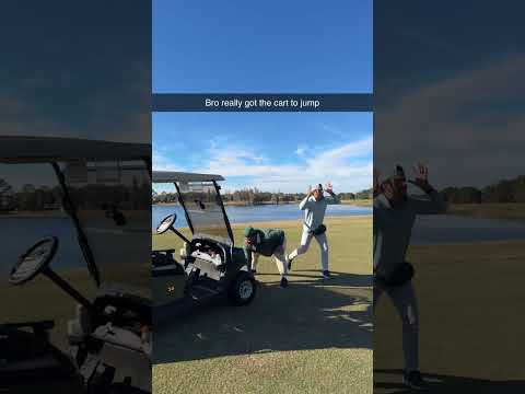 Bro hard counted a golf cart