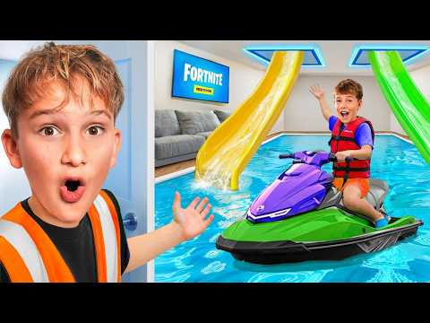 I Built a SECRET POOL in My Room!