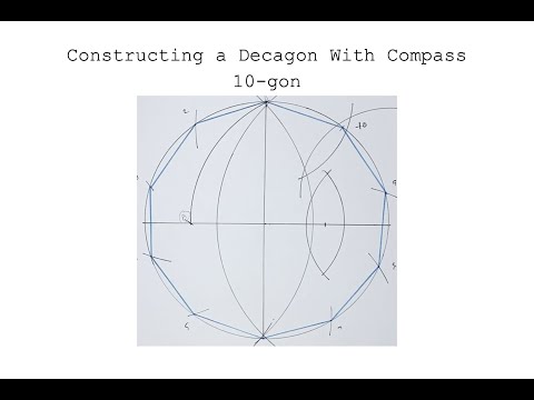 Constructing a Decagon With Compass - 10 Sided Shape - Sacred Geometry