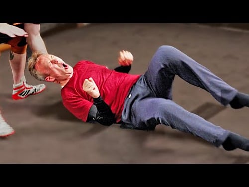 I got bodyslammed by professional wrestlers