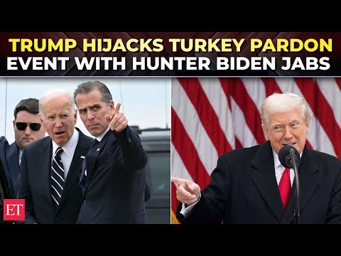 'Where’s Hunter?': Trump jokes about Biden and his son at Thanksgiving Turkey pardon event
