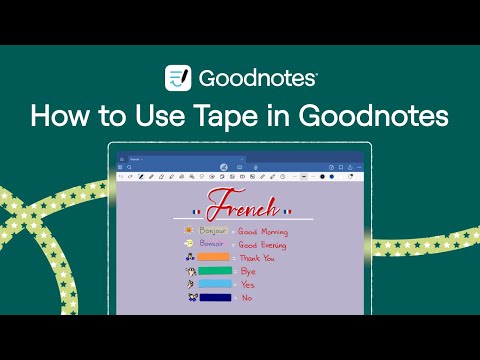 How to Use Tape in Goodnotes
