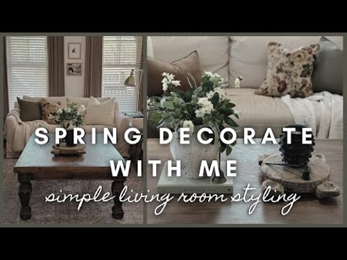 Spring Decorate with me | simple living room styling