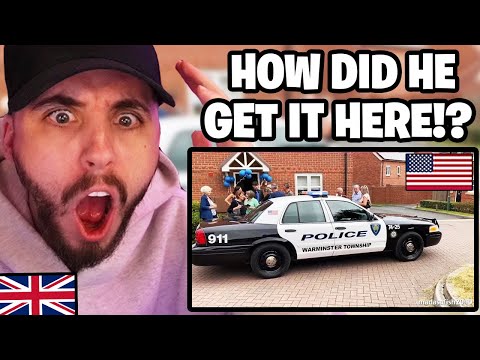 Brit Reacts to Driving an American Cop Car in the UK! (GET STOPPED BY UK POLICE!)