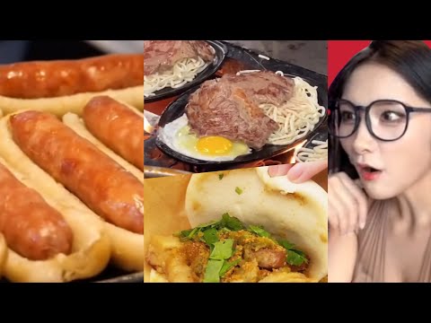 大陆妹子優雅看台湾美食!很嫉妒量超足,自嘲只能吃到淀粉肠!YoyaSee Taiwanese cuisine