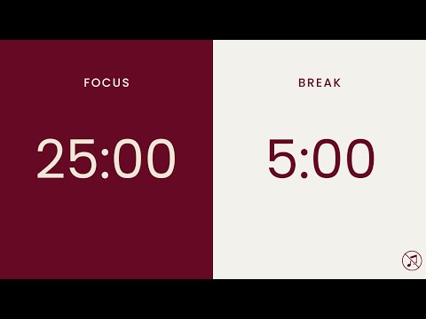 25/5 Pomodoro Timer π Autumn/Fall | 4 x 25 min | Focus | Study | Reflection | Productivity