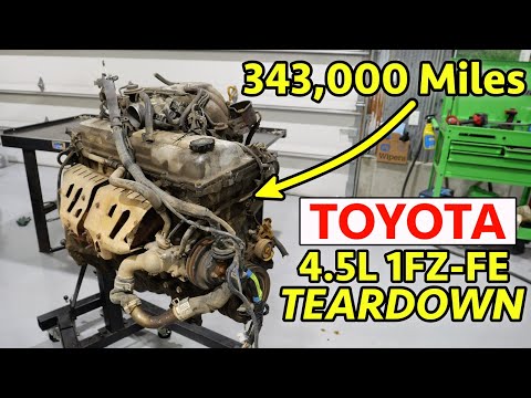 IMPRESSIVE! 80 Series Toyota Land Cruiser 4.5L 1FZ-FE Engine Teardown At 343,000 Miles!