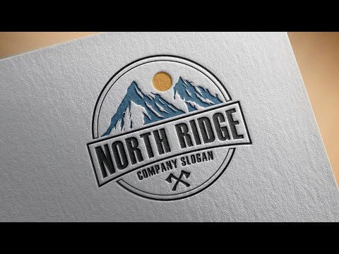 Professional Logo Design Tutorial | Free Mountain Adventure Logo 2025