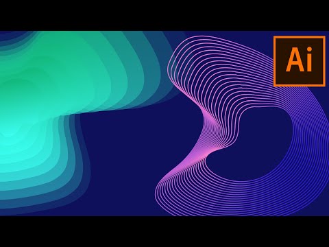 Adobe Illustrator tutorial || How to design a wave shapes gradient background