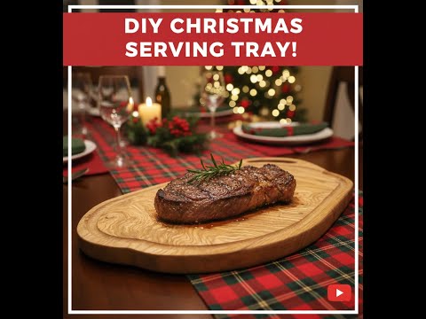 DIY Wood Serving Tray with Handle | Easy CNC Router Project + FREE CAD Files!