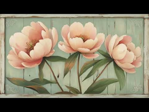 Old framed pink roses | tv background