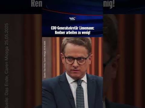 CDU-Generalsekretär Linnemann: Rentner arbeiten zu wenig! | heute-show #shorts