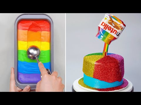 1000+ Satisfying Rainbow Cake Decorating Ideas | So Yummy Chocolate, Dessert and More
