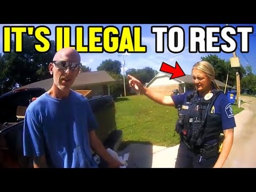 Apparently It's ILLEGAL To Take A Break! Cops Arrest Man For RELAXING In His Own Car!