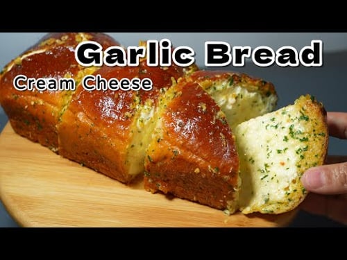 Korean-style Cream Cheese Garlic Bread! Best Garlic Bread Ever...