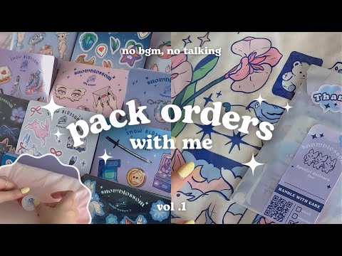 Packing orders for my small business 💌 real time, vol.1 / ASMR, no talking, no bgm ⋆˙⟡