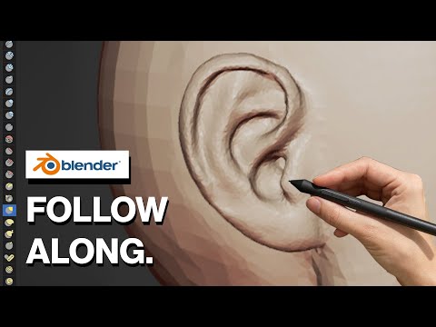 How To Sculpt Ears in Blender | Follow Along Tutorial