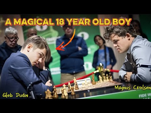 Gleb Dudin VS Magnus Carlsen || Fide World Rapid Championship 2024 Round 3