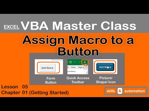 Assign Macro to a Button || Excel VBA Master Class || 1.5