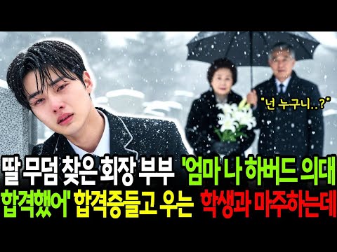 딸 기일에 무덤 찾은 억만장자 회장, “엄마… 나 하버드 의대 수석 합격했어” 입학증을 들고 슬프게 울고 있는 남자학생과 마주하는데…|오디오북|감동사연|사연라디오|눈물사연|