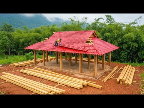 “Top” Skills: Girl Completes 200 square meter Wooden House Alone