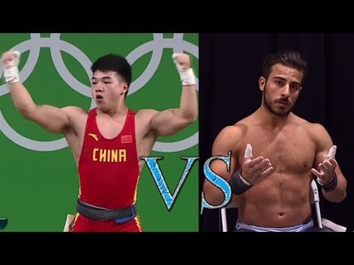 (Rio) Tian vs Rostami (85kg) Olympic Weightlifting 2016 (+World Record!)