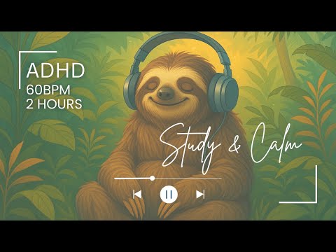 ADHD Focus Music: 60bpm Binaural Beats for Study, Concentration & Clarity (2 hours)