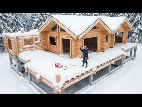 1 Year Alone in the Forest: Building my Ultimate Off-Grid Log Cabin (Start to Finish)