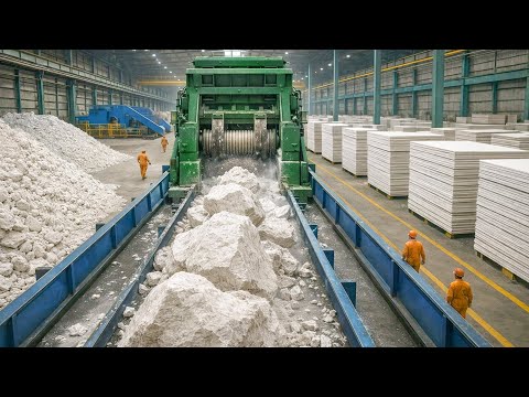 Inside the Drywall Factory – How 34 Billion Square Feet Are Produced From Gypsum (Full Process)