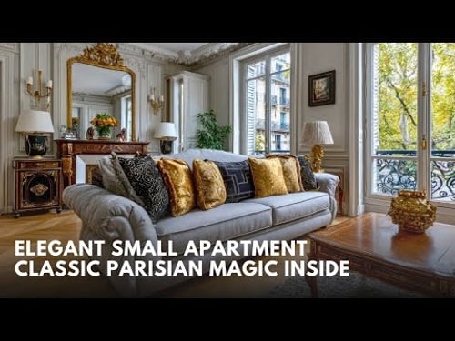 Elegant Small Apartment Capturing the Romance of Classic Parisian Homes