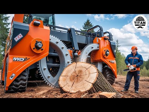 Extreme Dangerous Monster Stump Removal Excavator | Amazing Fastest Wood Chipper Machines #40
