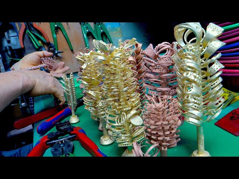 The process of making beautiful jewelry in large quantities. Amazing Korean jewelry factory