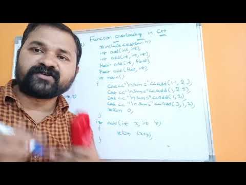 Function Overloading In C++ programming