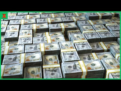 Modern Money Production Technology Of 14B Euros in €50 Banknote. New Dollar $100 Note Production